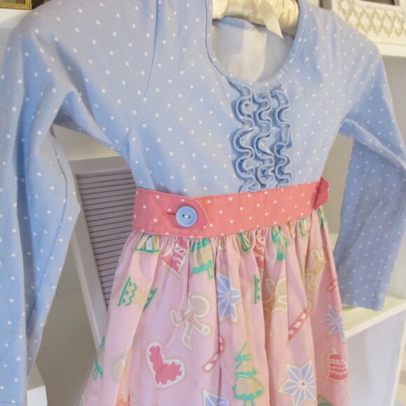 Eleanor Rose Girl's Holiday Christmas Dress Size 6-7 EUC - Picture 4 of 5